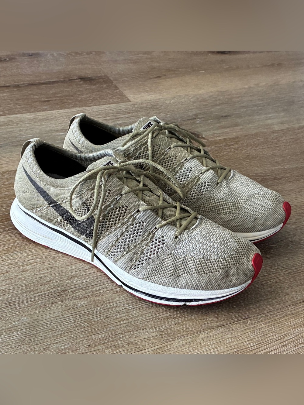 Nike Flyknit Trainer "Neutral Olive" Light Brown AH8396-201 Running Men’s US 12
